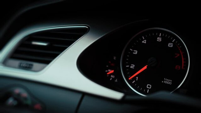 Close-up of Car Speedometer 