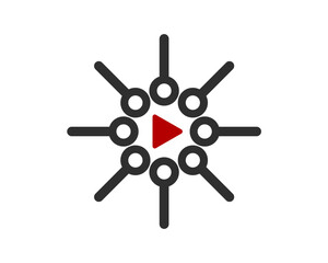 Obraz premium video setting app icon vector
