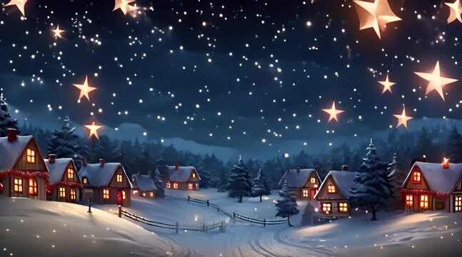 Winter Wonderland: Enchanting Christmas Landscape for Festive Backgrounds