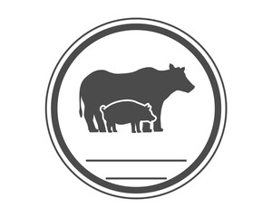 cow and pig logo