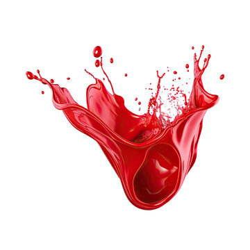 recommend clip art: Abstract red liquid or paint splash on transparent background.