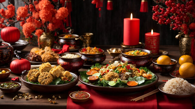 Red Revelry: New Year's Culinary Art