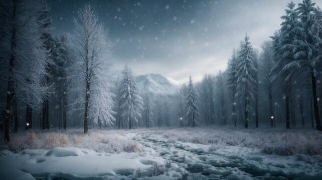 Snowy Journey Through the Woods