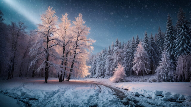 Enigmatic Winter Forest Trail