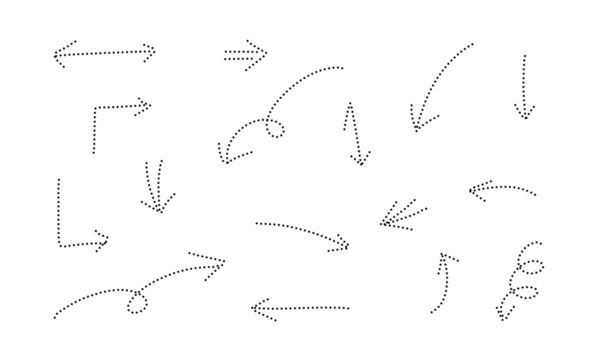 
A collection of dotted arrows.
