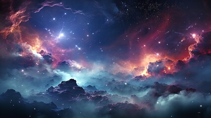colorful lights of space background texture