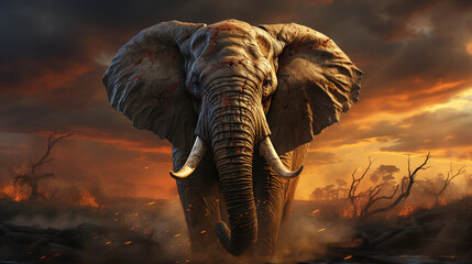 amazing elephant wallpaper © avivmuzi