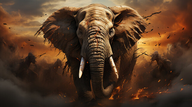 amazing elephant wallpaper © avivmuzi