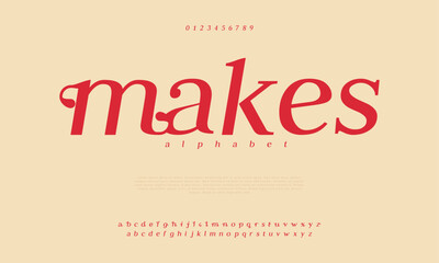 Makes creative modern urban alphabet font. Digital abstract moslem, futuristic, fashion, sport, minimal technology typography. Simple numeric vector illustration