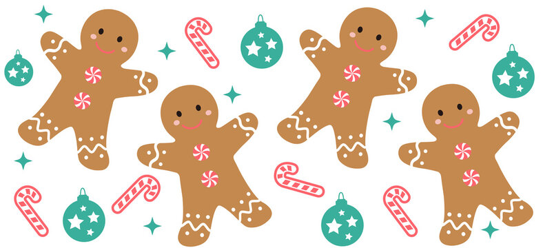 Christmas Libbey , Christmas Glass Can,  ginger bread man Libbey Glass Wrap