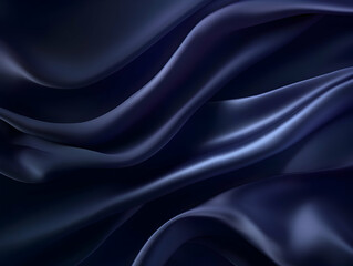 Fototapeta premium Luxury navy blue cloth and fabric background, abstract dark blue clothing fabric background, ai generated photo