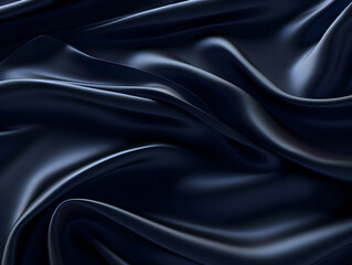 Obraz premium Luxury navy blue cloth and fabric background, abstract dark blue clothing fabric background, ai generated photo