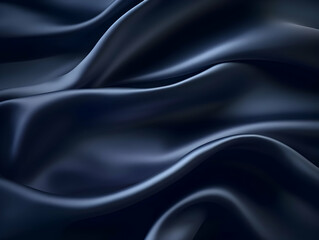 Fototapeta premium Luxury navy blue cloth and fabric background, abstract dark blue clothing fabric background, ai generated photo