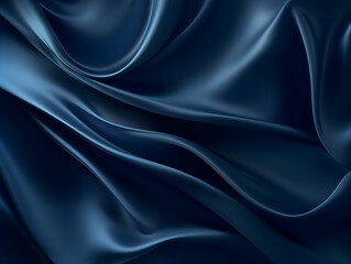 Fototapeta premium Luxury navy blue cloth and fabric background, abstract dark blue clothing fabric background, ai generated photo