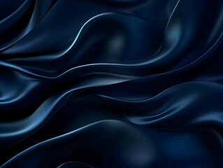 Fototapeta premium Luxury navy blue cloth and fabric background, abstract dark blue clothing fabric background, ai generated photo