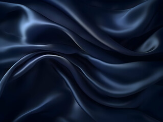 Fototapeta premium Luxury navy blue cloth and fabric background, abstract dark blue clothing fabric background, ai generated photo