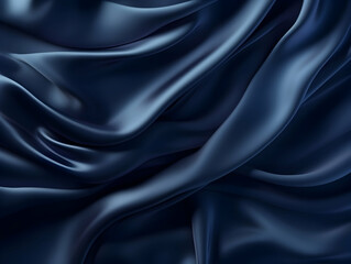Obraz premium Luxury navy blue cloth and fabric background, abstract dark blue clothing fabric background, ai generated photo