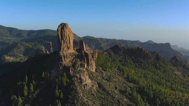 Magical Colors: Mystical Sunset around Roque Nublo in Gran Canaria.