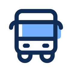 bus filled line icon