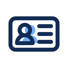 id card filled line icon