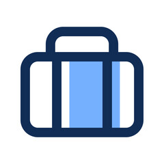 suitcase filled line icon