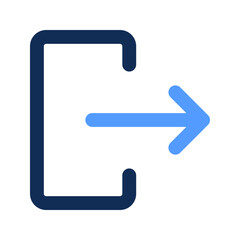 exit outline color icon