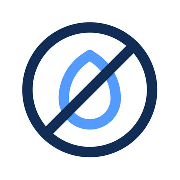 recommend clip art: no water outline color icon