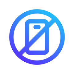 no phone gradient icon