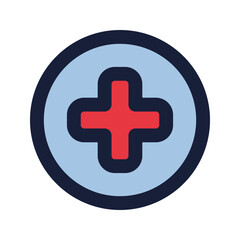 Obraz premium medical care flat line icon