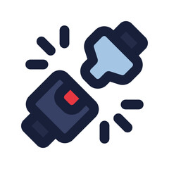 seat belt flat line icon