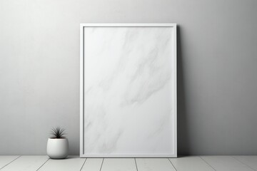 Picture frame blank screen for advertising. Generative AI