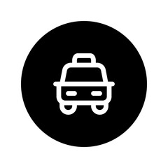 taxi line circular icon