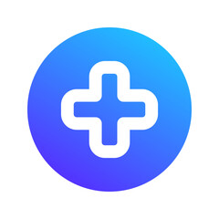 Obraz premium medical care gradient fill icon