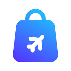 Obraz premium shopping bag gradient fill icon