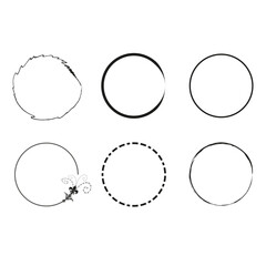 Circle frame set. Round frame set. Vector illustration. EPS 10.
