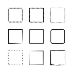 Grunge square template. Vector illustration. EPS 10.