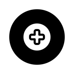 medical care glyph circular icon