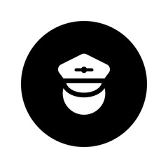police glyph circular icon