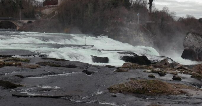 Rhine Falls waterfall in Switzerland