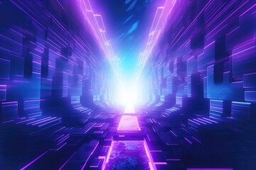 Obraz premium Big data on internet upload and download progress. futuristic digital technology .Generative AI