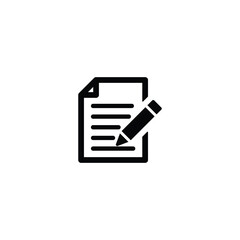 Document write icon, Document write sign vector