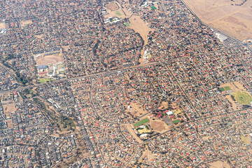 Aerial view of the urban area near Sydney Airport, Australia, Dec 2019