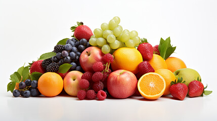 fruit on a white background fresh fruit