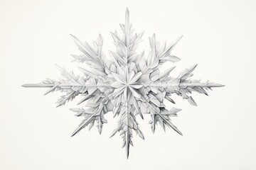 Ice Crystal, white background