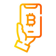 mobile payment Line Gradient Icon