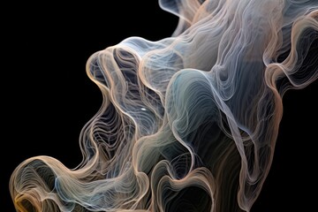 Ethereal Smoke Waves in Monochrome Gradient
