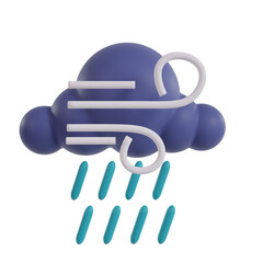 Weather forecast 3d render icon