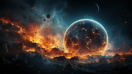 Obraz na płótnie Canvas background planet mercury