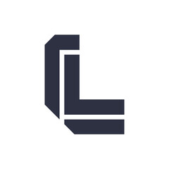 Monogram L design vector logo. Monogram initial letter mark L logo design. Monogram design vector logo. Monogram initial letter mark L logo design. Simple L monogram