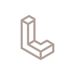 Monogram L design vector logo. Monogram initial letter mark L logo design. Monogram design vector logo. Monogram initial letter mark L logo design. Simple L monogram